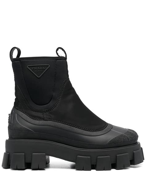 prada renylon logo|Prada monolith re nylon boots.